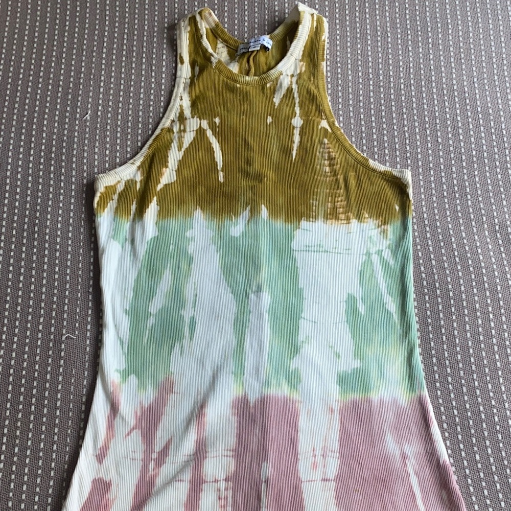 Tie-Dye Ribbed Tank midi dress
